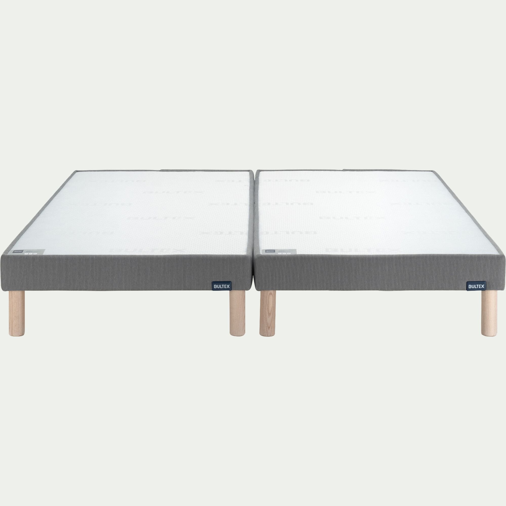 CASA - Sommier tapissier Bultex 2x100x200cm - gris foncé