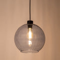ALARI - Suspension électrifiée en verre d30cm - bleu ciel