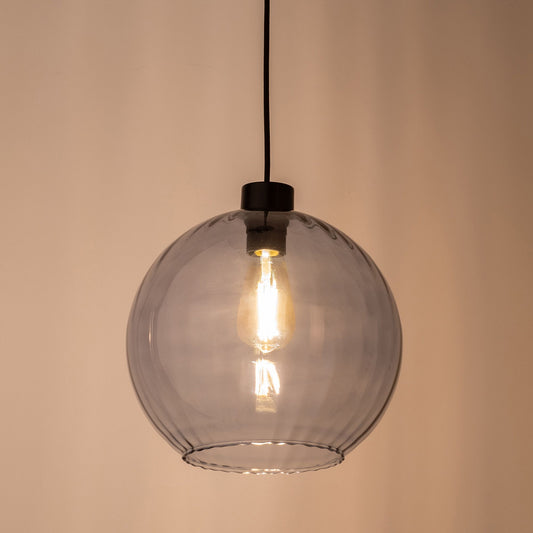 ALARI - Suspension électrifiée en verre d30cm - bleu ciel