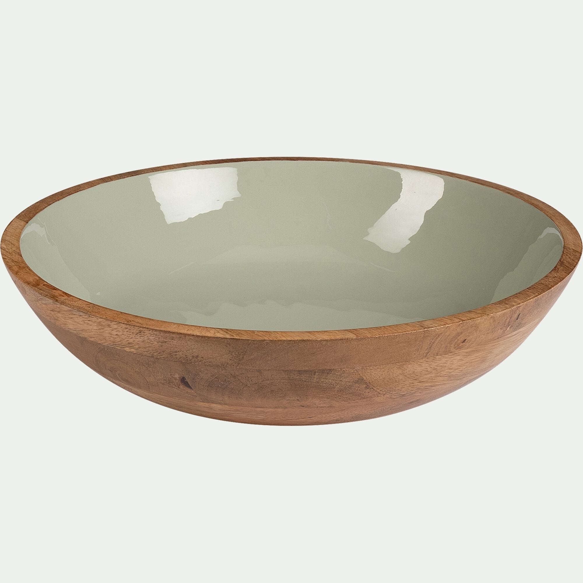 AGIBI - Saladier en bois de manguier D33cm - vert