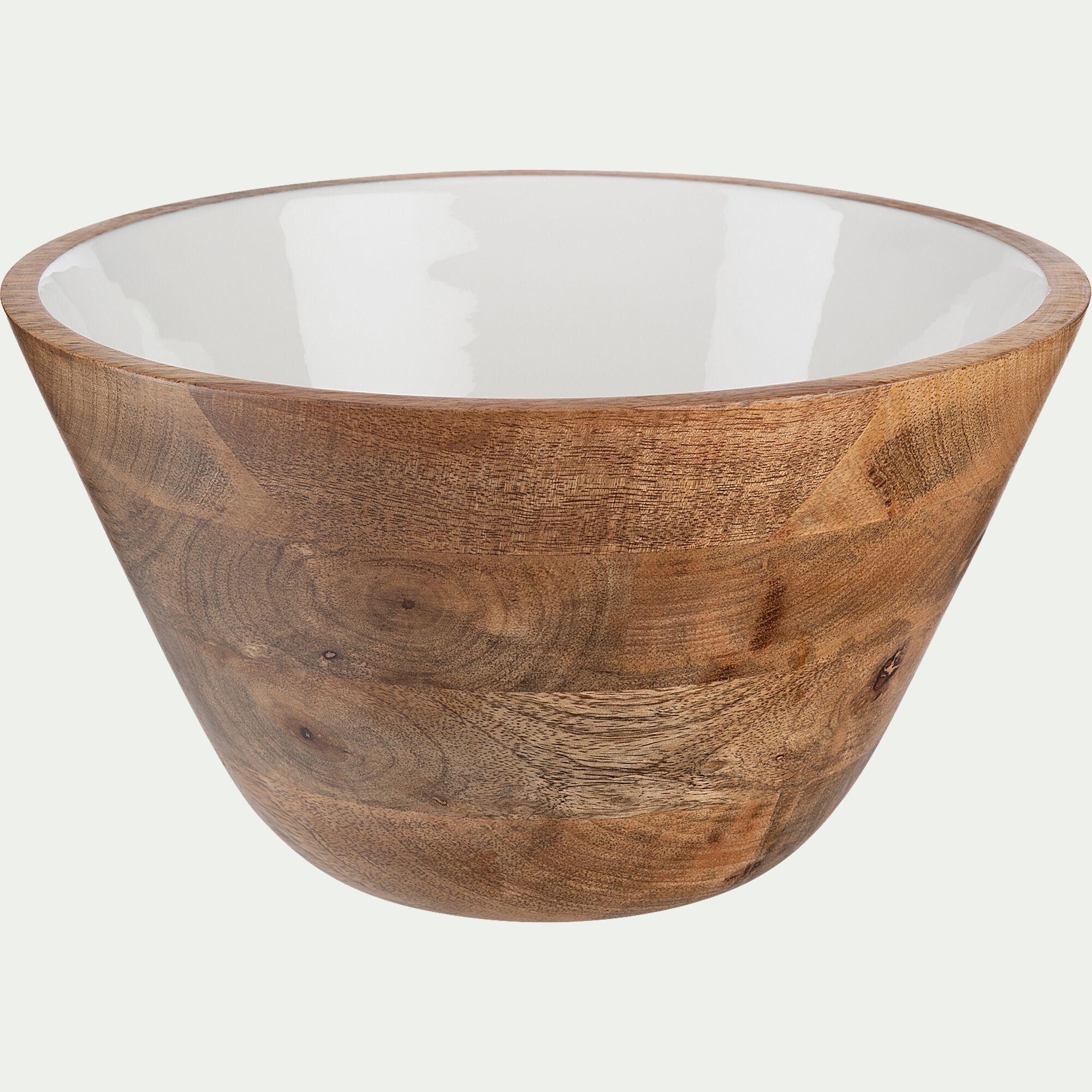 AGIBI - Saladier en bois de manguier D30cm - blanc