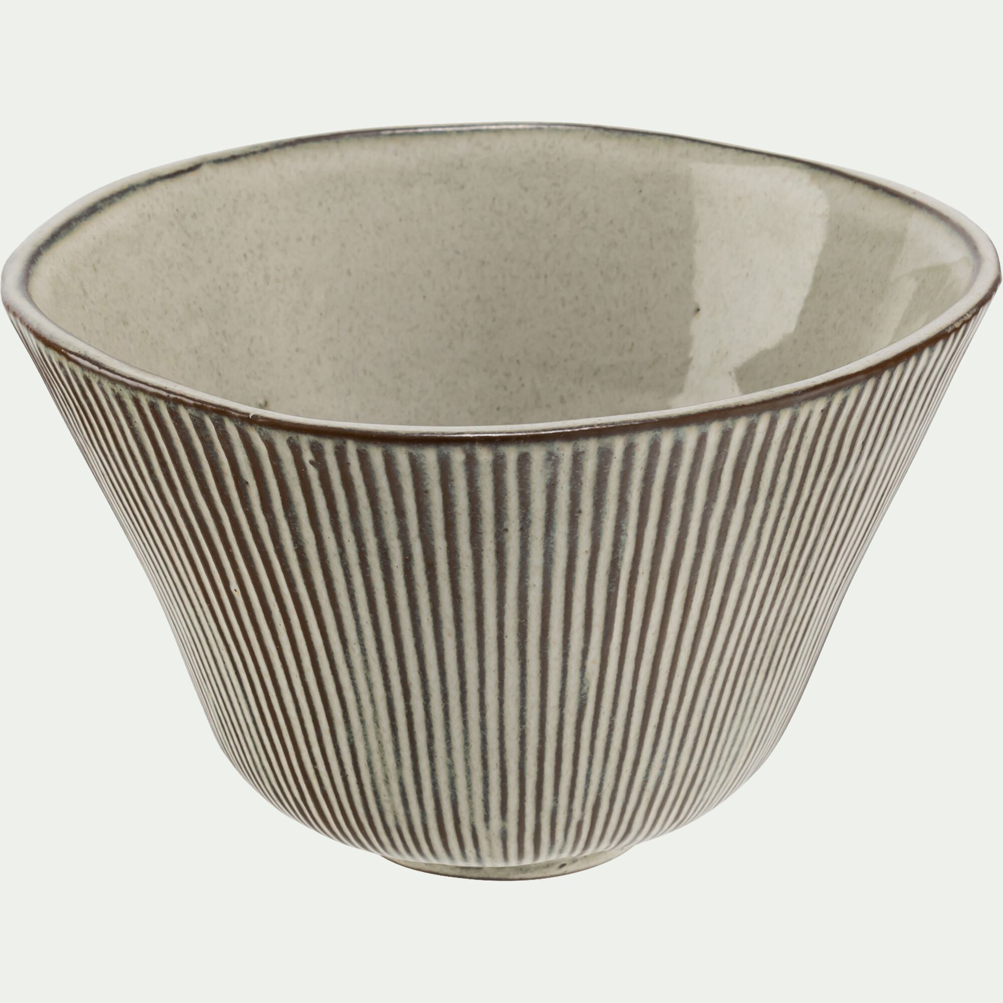 LISTRADO - Bol en grès réactif D18cm - marron écorce
