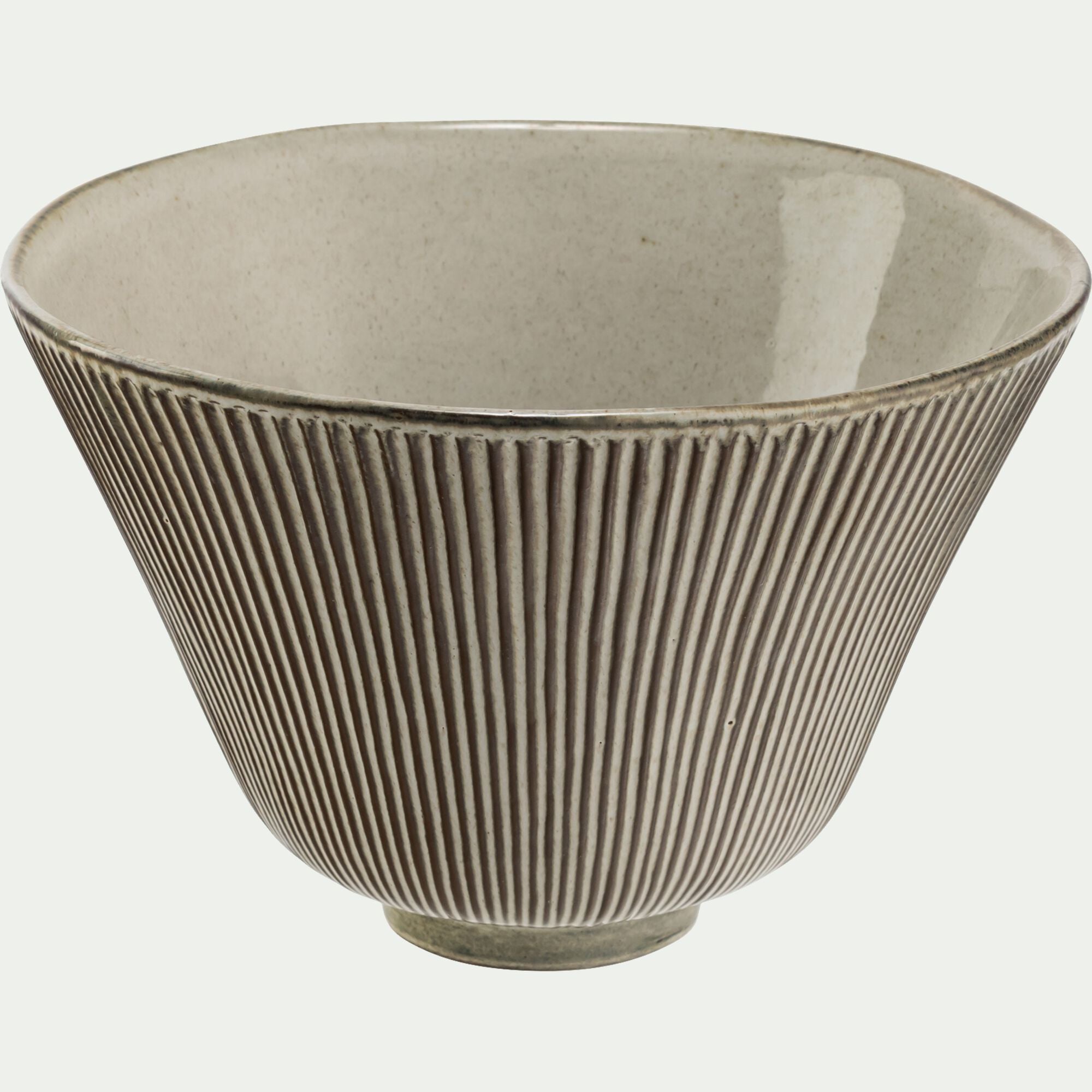 LISTRADO - Saladier en grès réactif D24cm - marron écorce