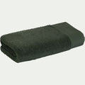 AZUR - Serviette de toilette en coton peigné - vert cèdre 50x100cm
