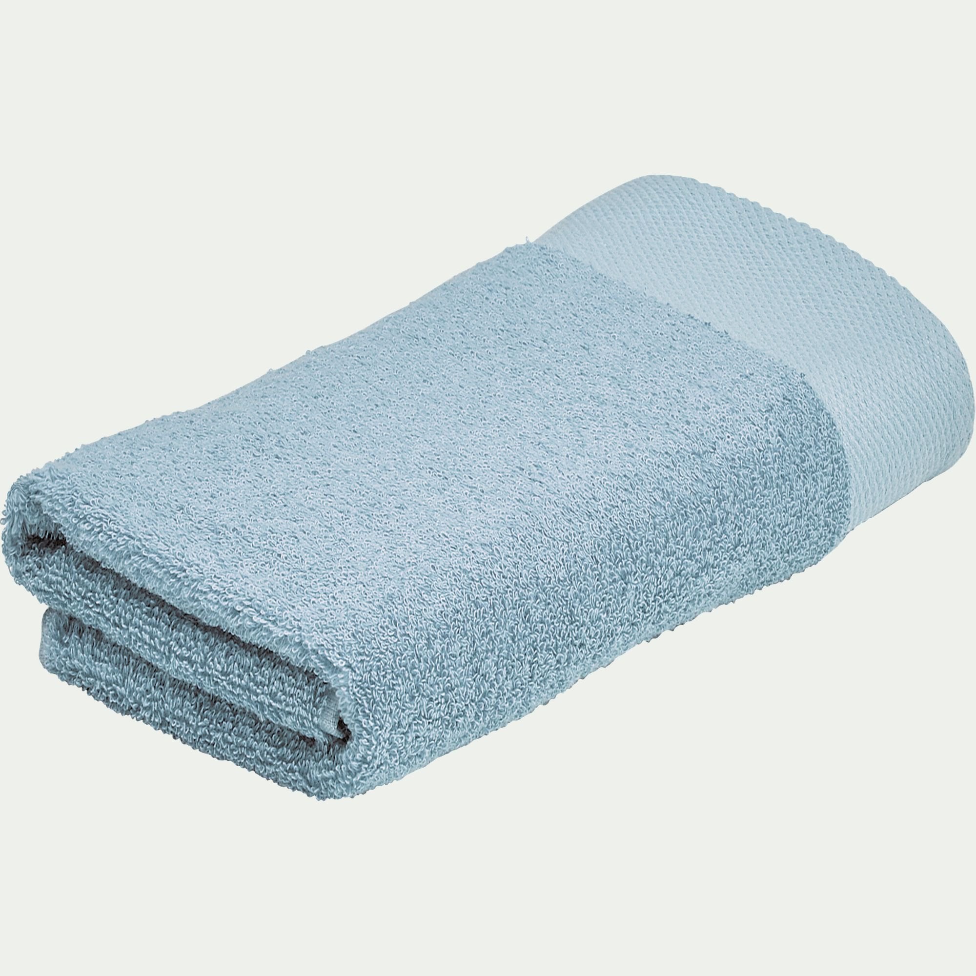 AZUR - Serviette de toilette en coton peigné - bleu calaluna 50x100cm