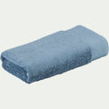 AZUR - Serviette de toilette en coton peigné - bleu autan 50x100cm