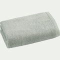 COLINE - Serviette de toilette en bouclettes de coton bio 50x90cm - vert olivier