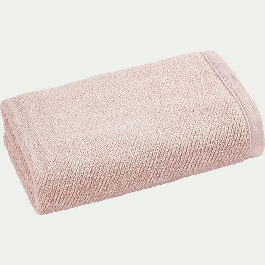 COLINE - Serviette de toilette en bouclettes de coton bio - rose rosa 50x90cm