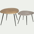 LUCERAM - Tables gigognes en fonte d'aluminium - Doré