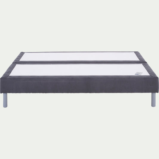 RAMBLAS - Double sommier tapissier Bultex à lattes - gris 160x200cm