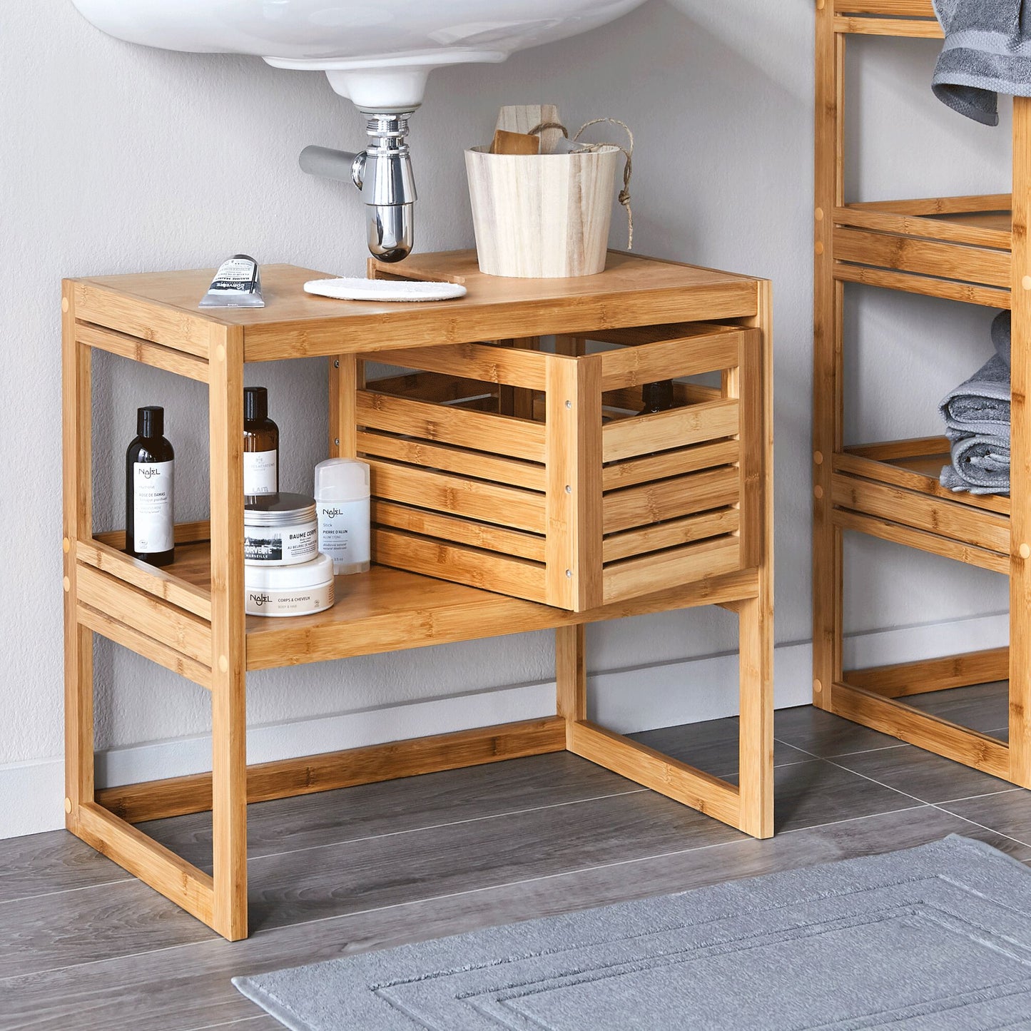 DANONG - Meuble sous-vasque en bambou - L61cm