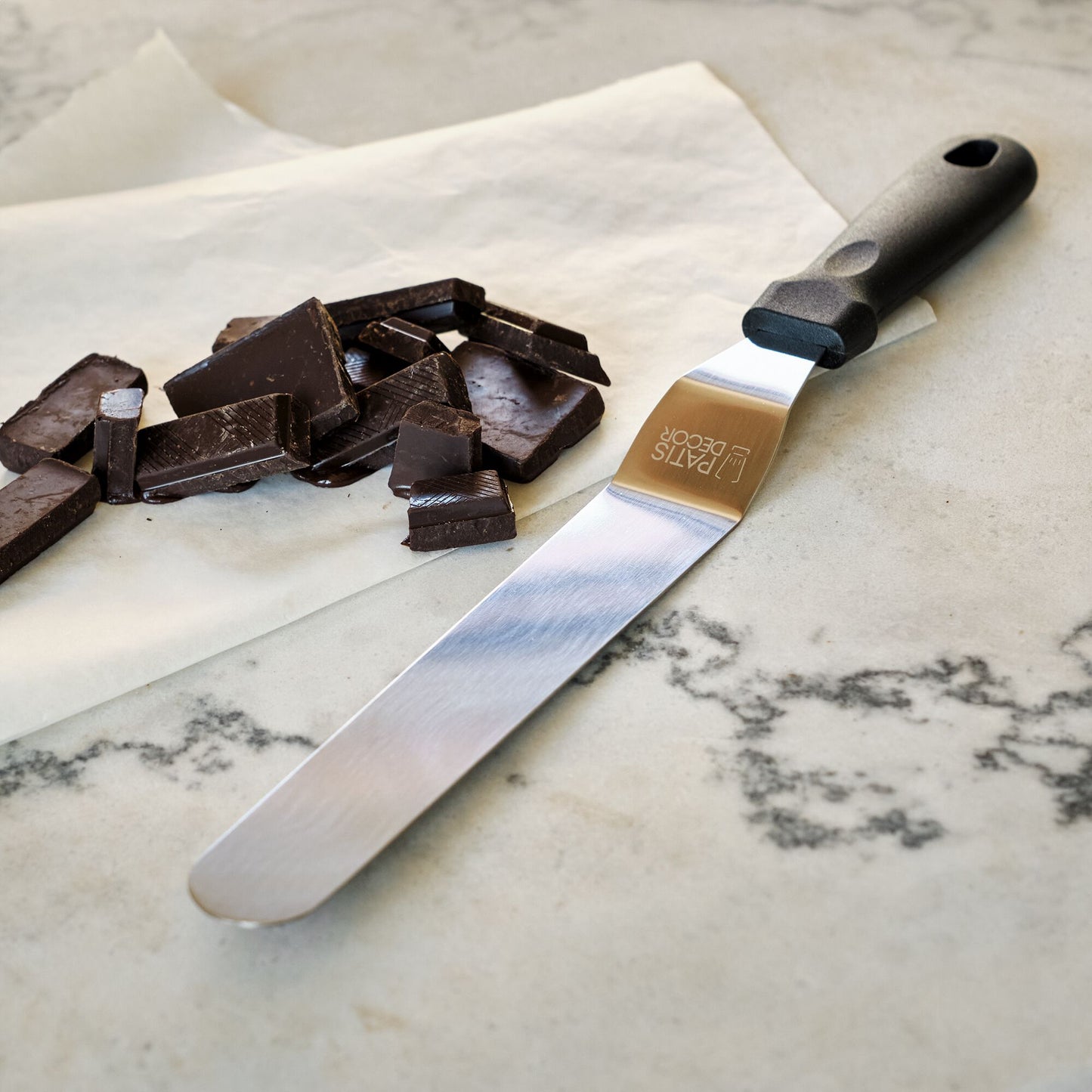 PATISDECOR - Spatule coudée en inox L25cm - argenté