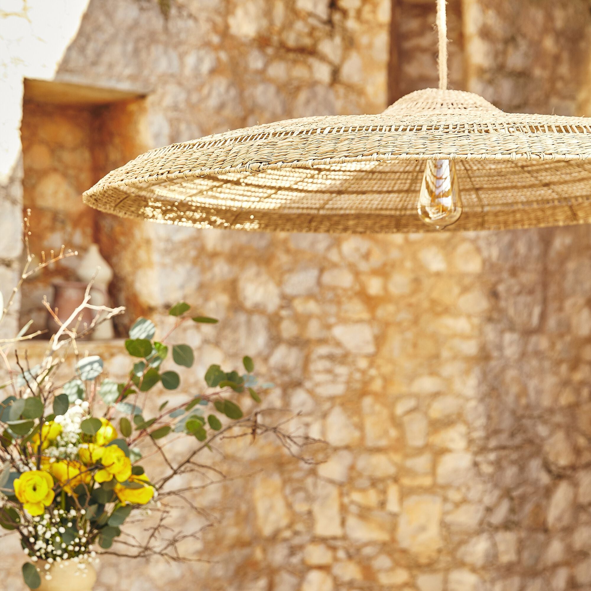 ALIS - Suspension non électrifiée en jonc de mer D100cm - naturel