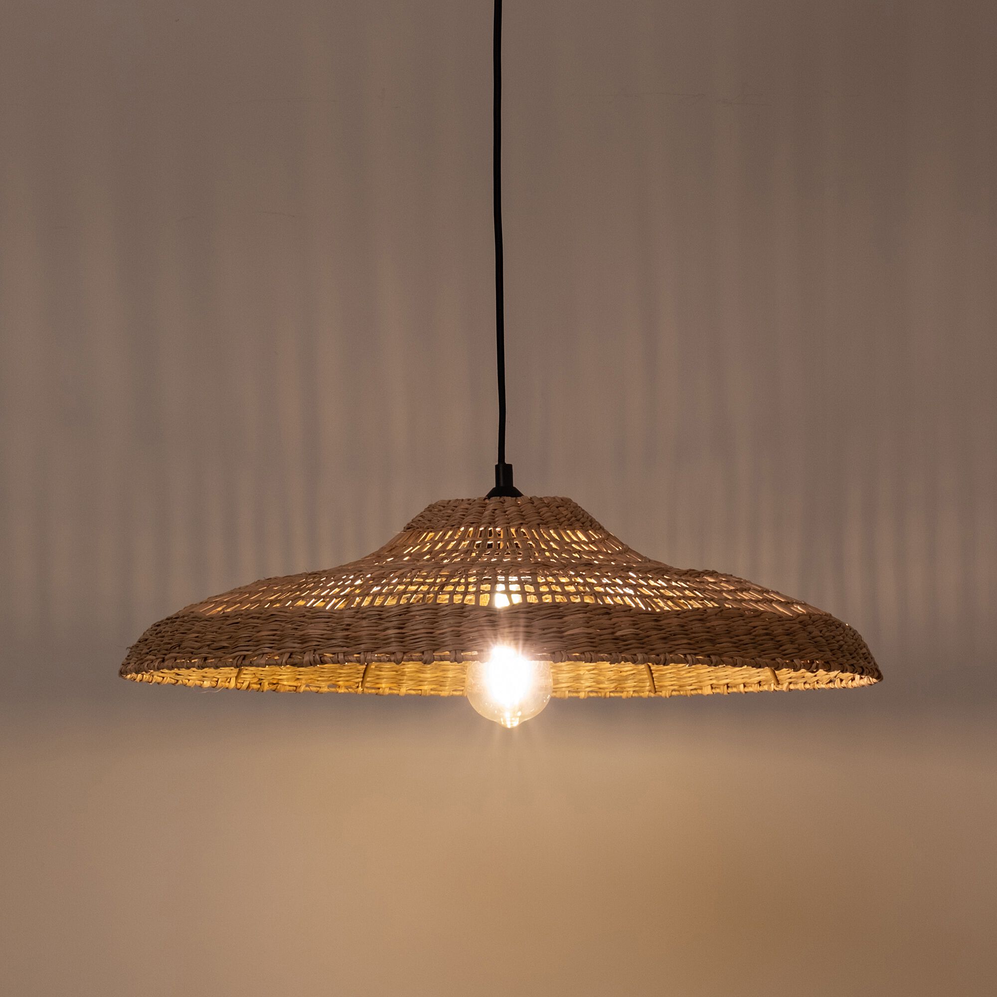ALIS - Suspension non électrifiée en jonc de mer D55cm - naturel