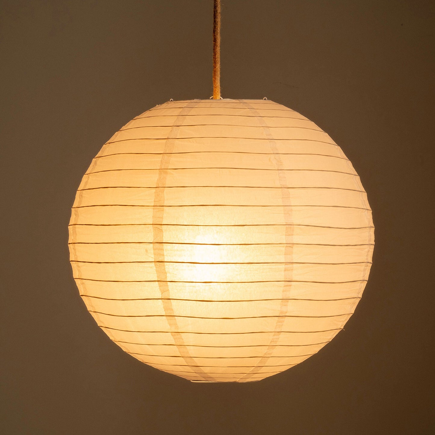 BALL - Suspension boule japonaise non électrifié en papier de riz D40cm - blanc