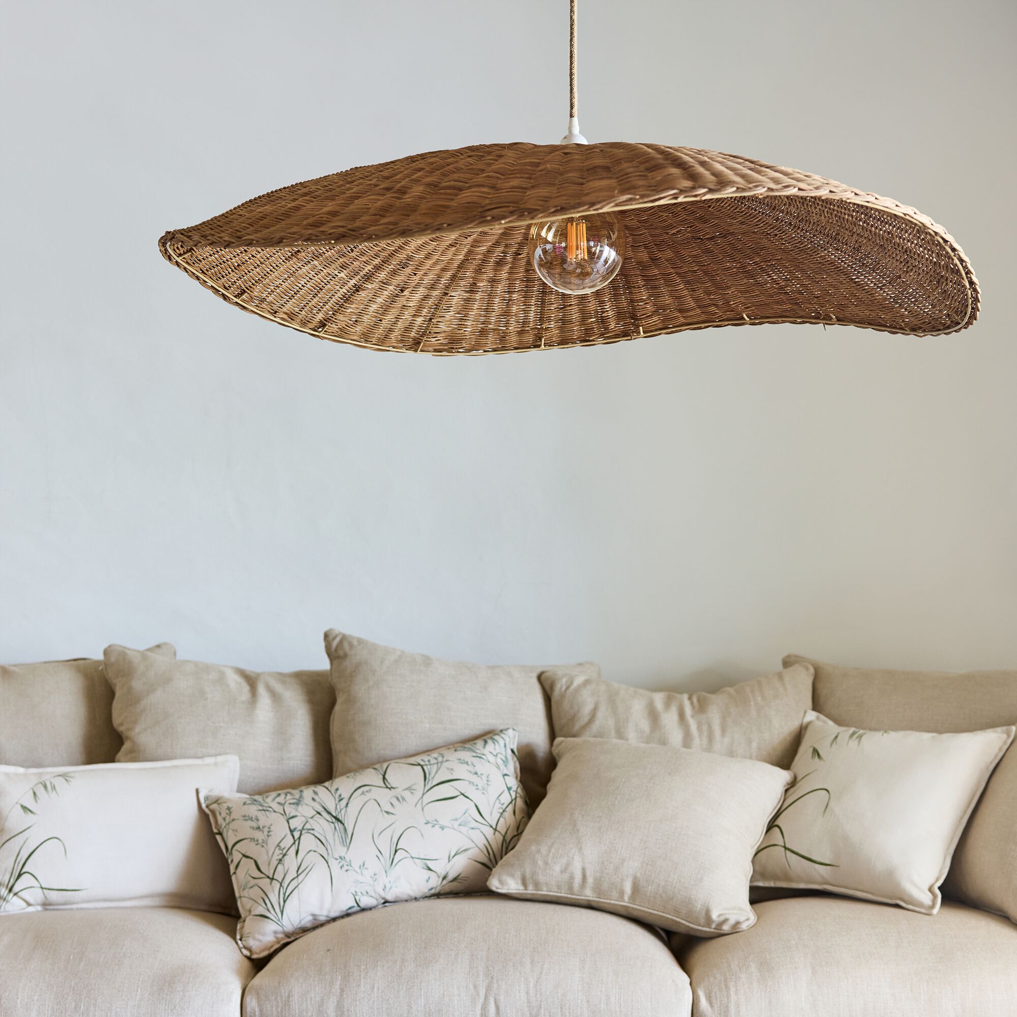 DENIA - Suspension non électrifiée en rotin D100cm - naturel