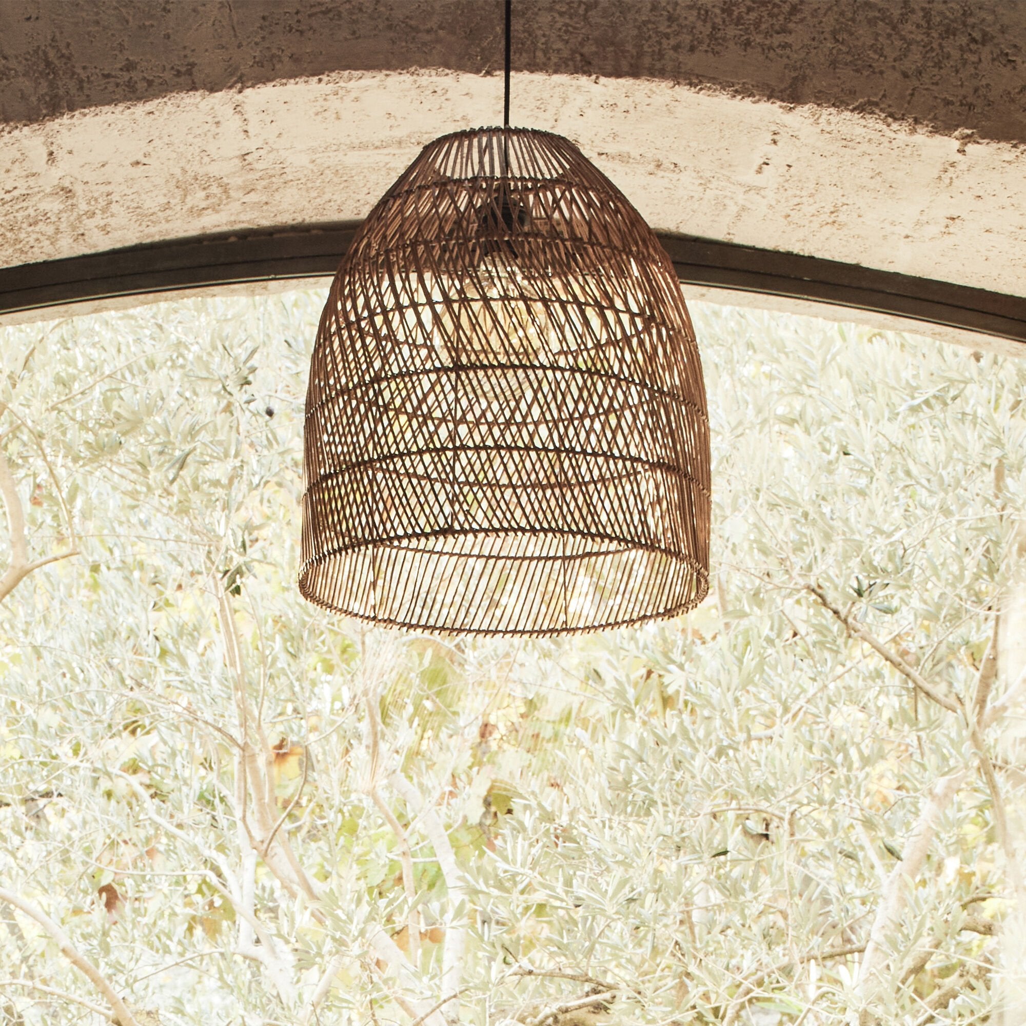 EVIRA - Suspension naturelle non électrifiée en rotin D43cm - naturel