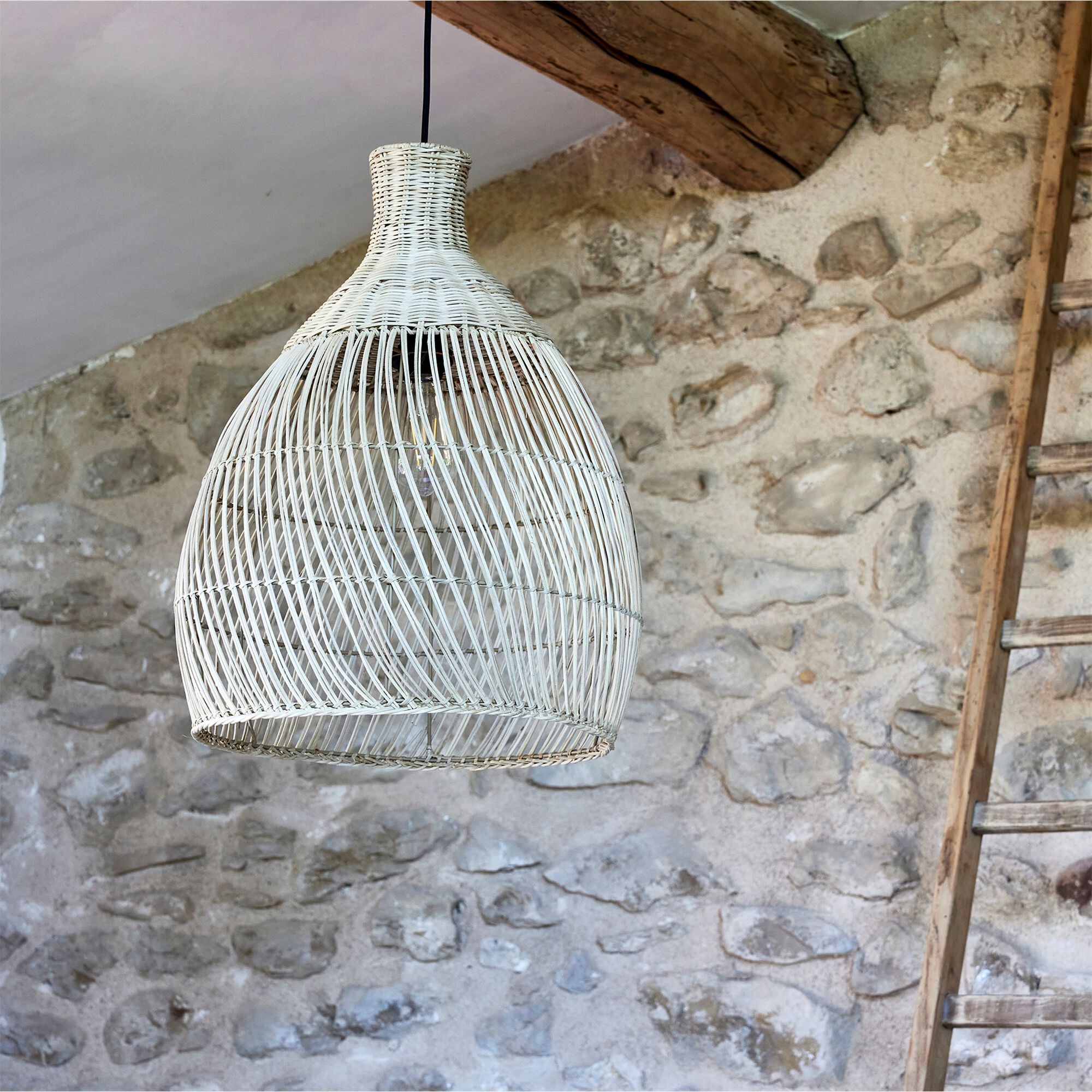 GORDES - Suspension non électrifiée en rotin D41cm - naturel