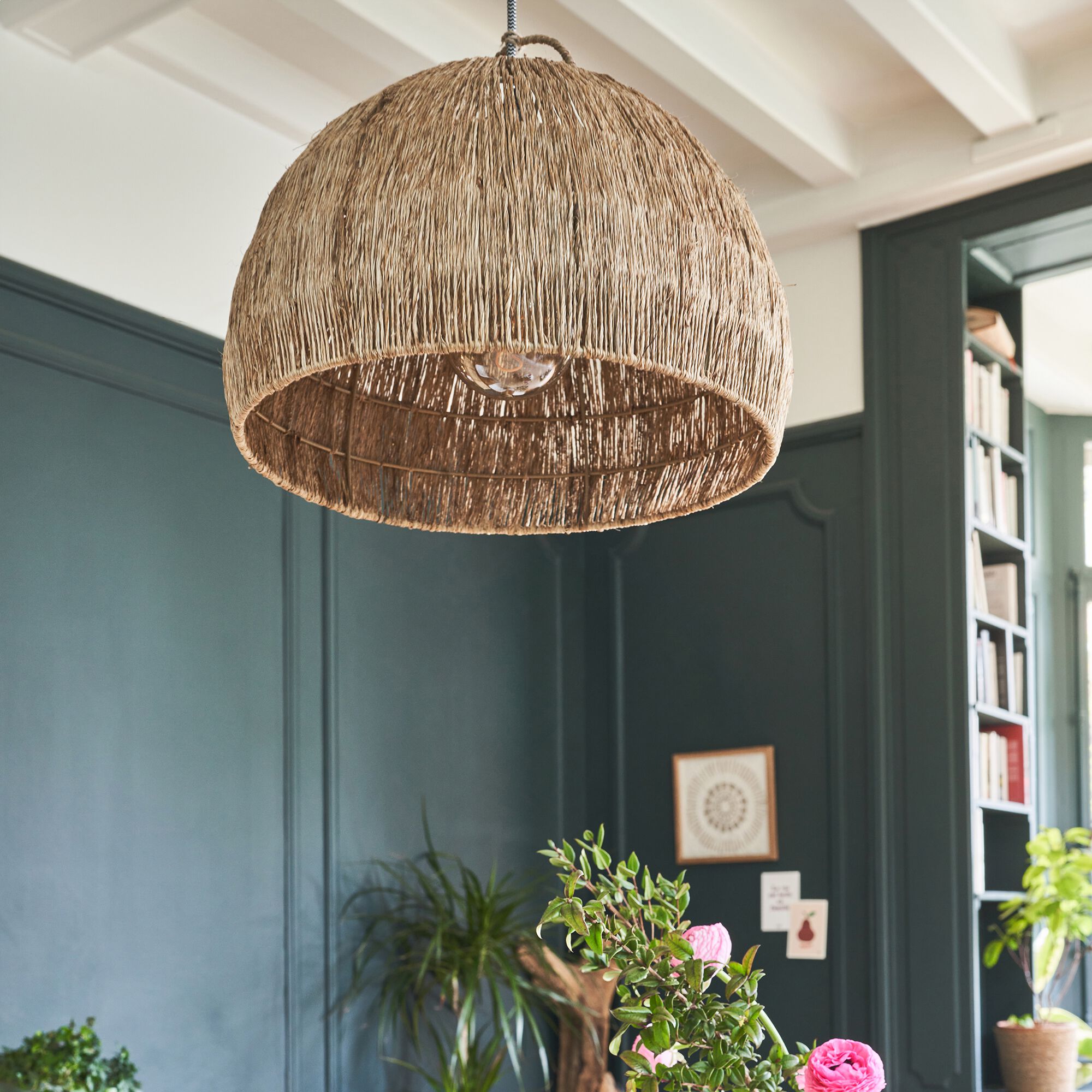 INES - Suspension non électrifiée en jute D40cm - naturel