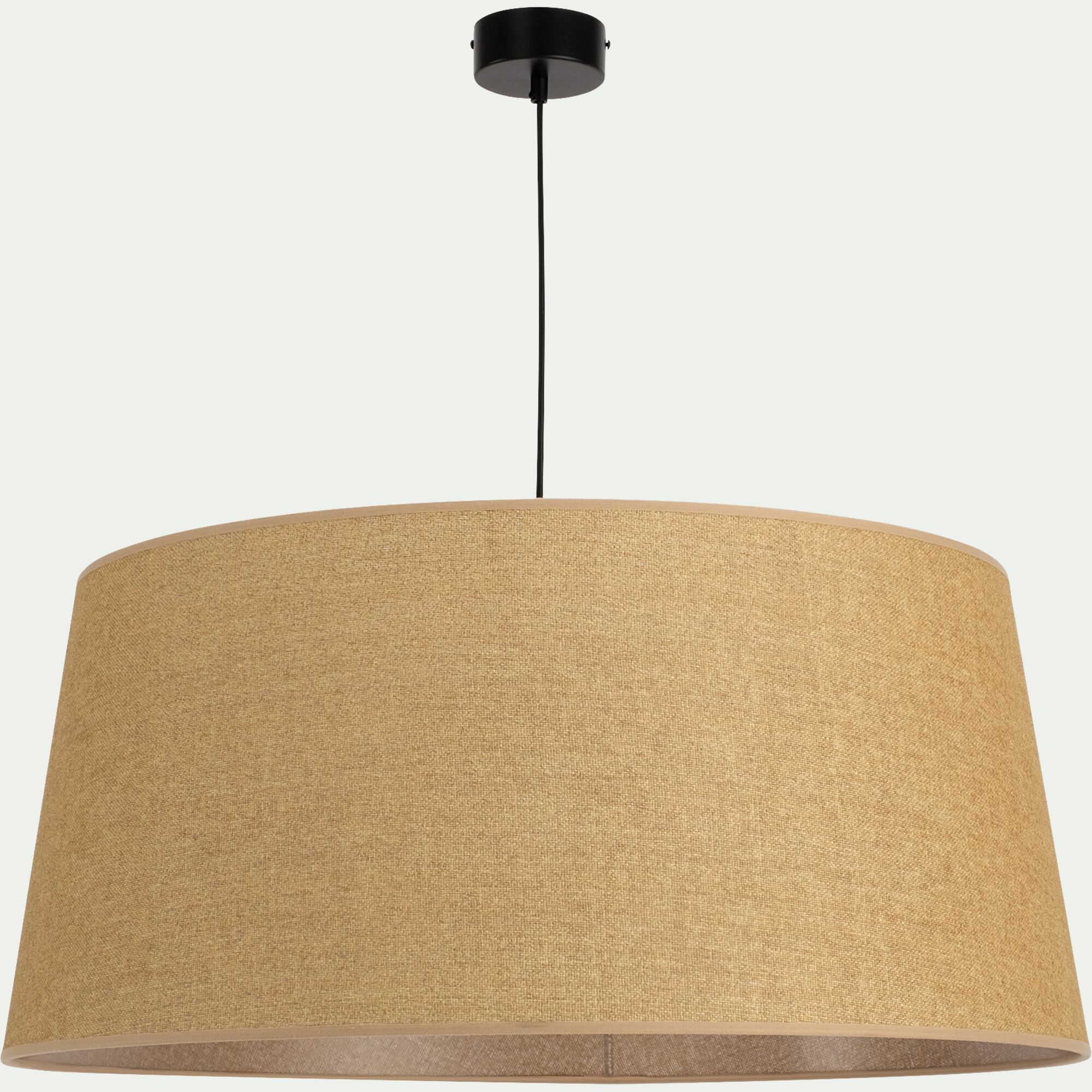 ISSAC - Suspension électrifiée tambour en papier tressé D78cm - naturel
