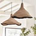 KENZA - Suspension électrifiée en jonc de mer D91cm - naturel