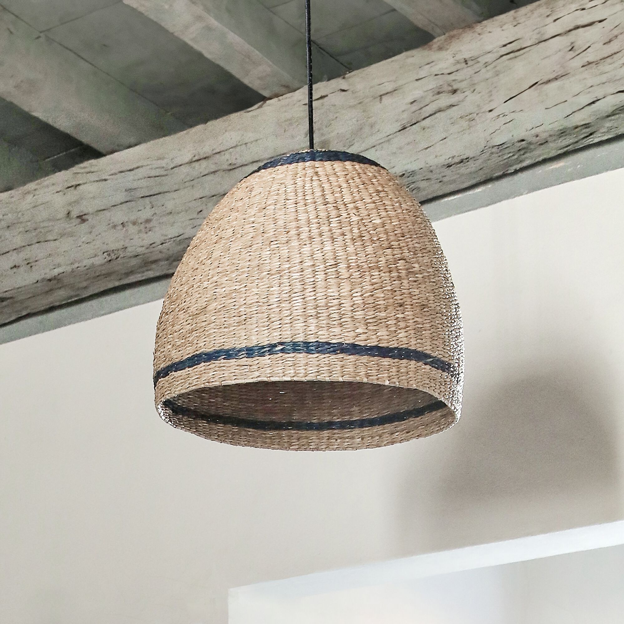 LINOA - Suspension non électrifiée en jonc de mer D40cm - naturel