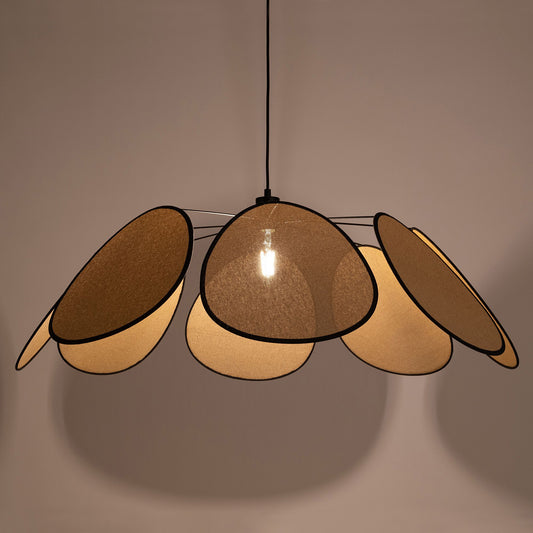 LIVIO - Suspension électrifiée en cannage D110cm - naturel