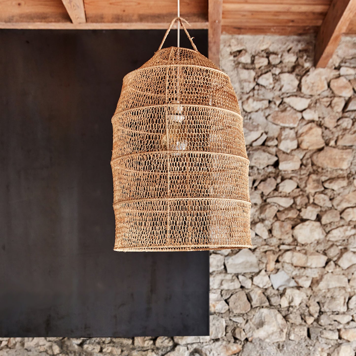 MARRAKECH - Suspension non électrifiée en raphia D45cm - naturel