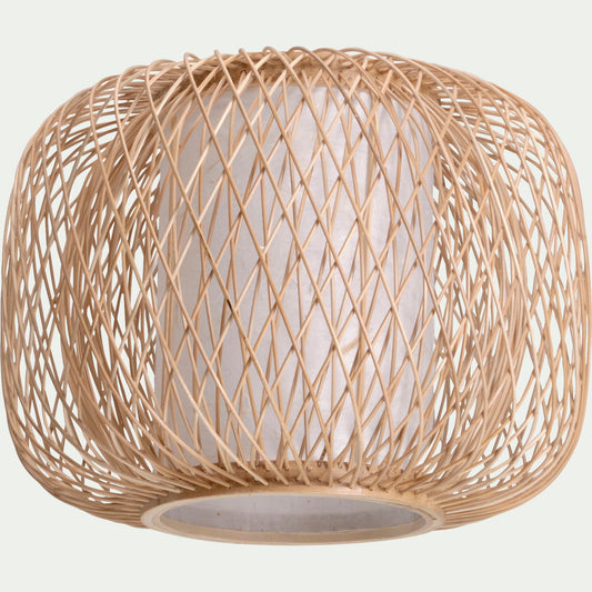 MONIA - Suspension non électrifiée en bambou et papier D29cm - naturel