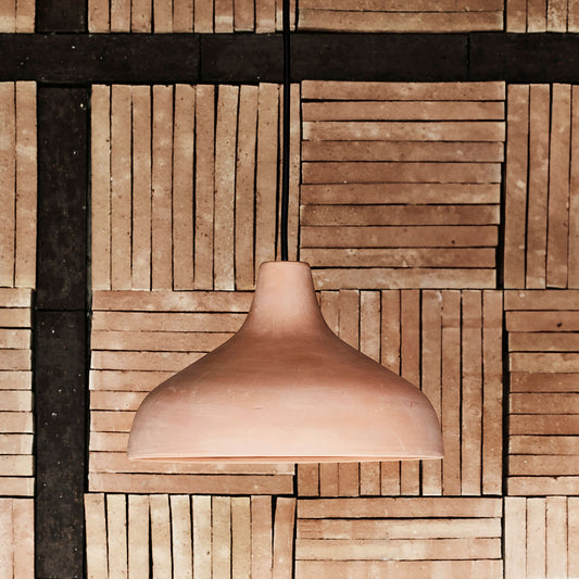 NEFTA - Suspension électrifiée en terre cuite D25cm - rose argile