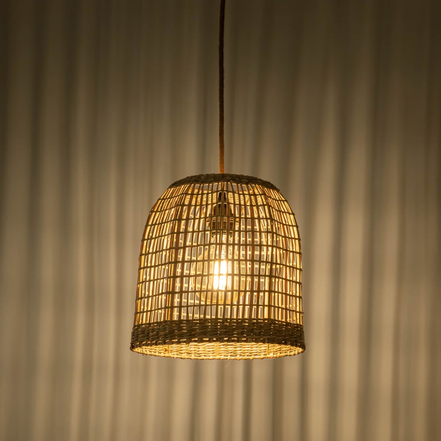 PONZA - Suspension non électrifiée en jonc de mer D28cm - naturel