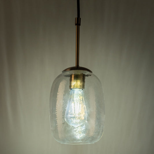 TASSINO - Suspension électrifiée en verre D15,5cm - transparent