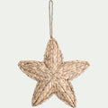 BOZEL - Suspension de Noël étoile en jacinthe d'eau H21cm - naturel