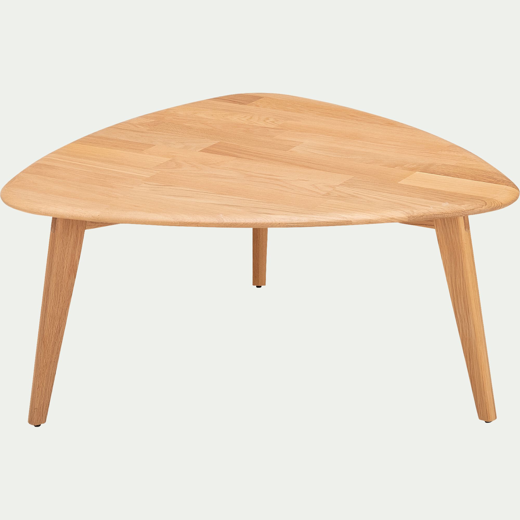 LAGOS - Table basse triangulaire en chêne massif - bois clair