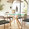 FABIAN - Table de repas ronde en verre - transparent (4 places)
