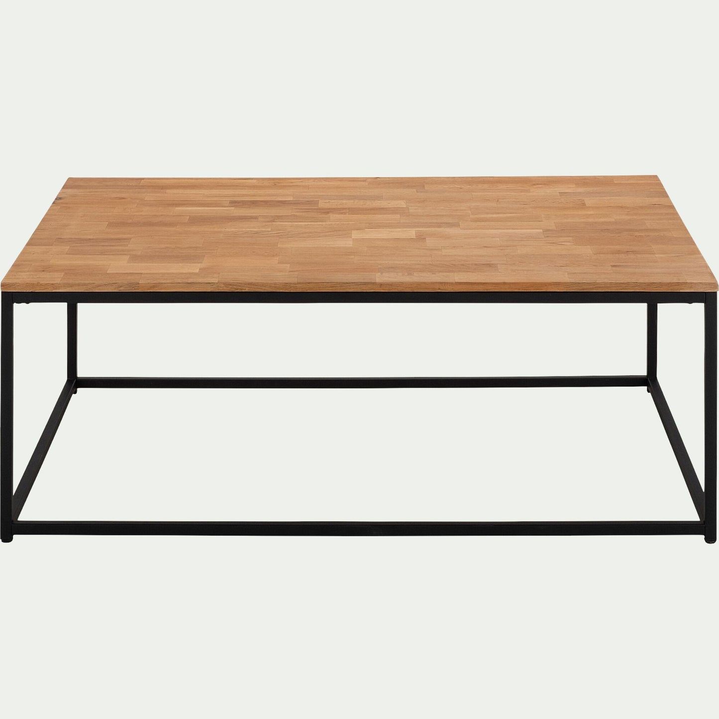 LILIAN - Table basse en chêne massif et acier L120cm - bois clair