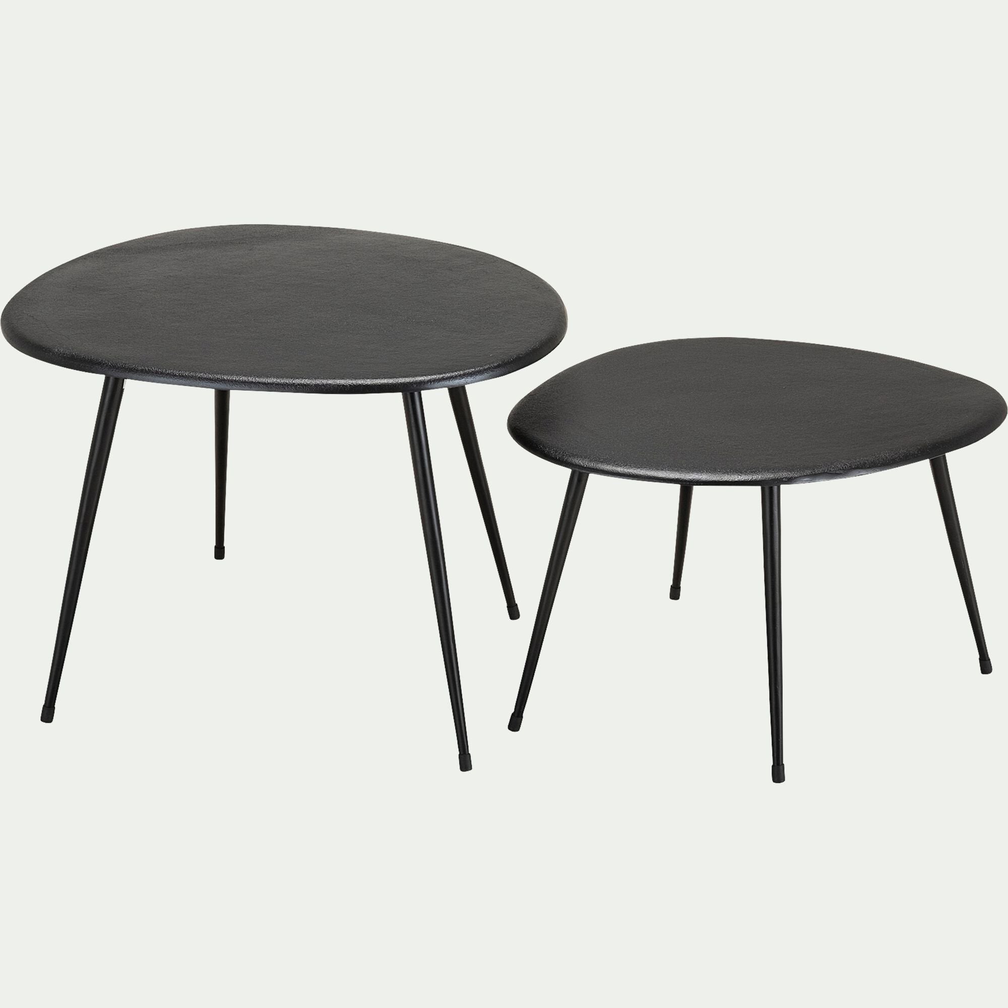 LUCERAM - Tables gigognes en fonte d'aluminium - noir