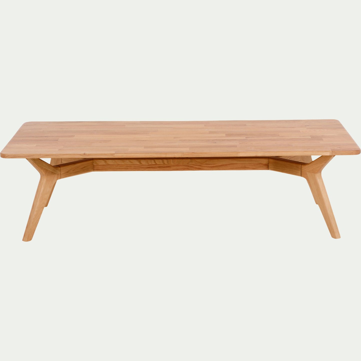 ZARRAN - Table basse fixe en chêne - bois clair L150xl70xH40cm