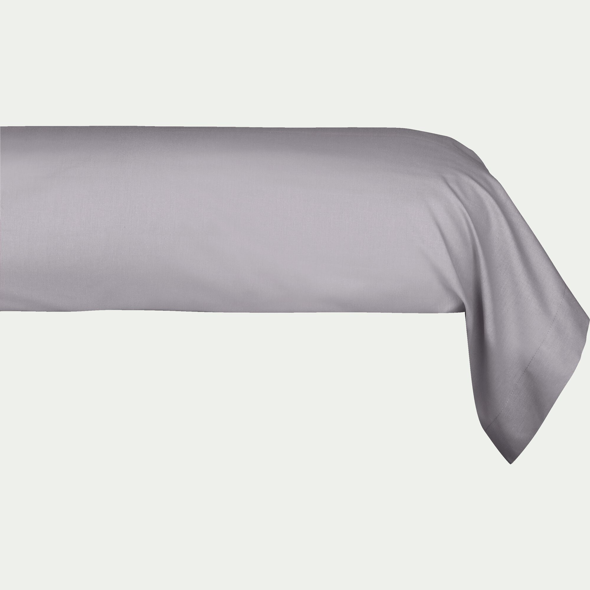 CALANQUES - Taie de traversin en coton - gris restanque 43x190cm