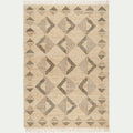 KISKA - Tapis tissé en jute et coton - beige 160x230cm