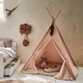 LUENS - Tapis pour tipi 100x100cm - rose argile