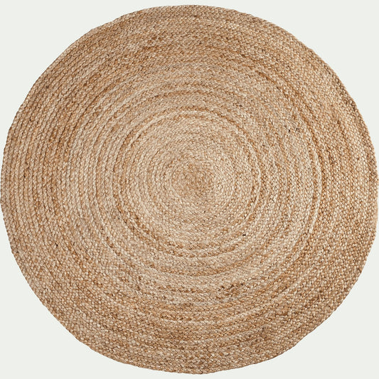 RUSH - Tapis rond en jute - naturel D90cm