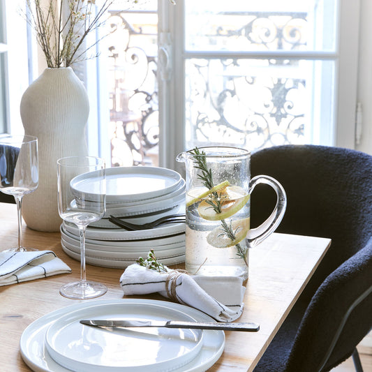 TOULOUSE - Service de vaisselle en porcelaine - blanc
