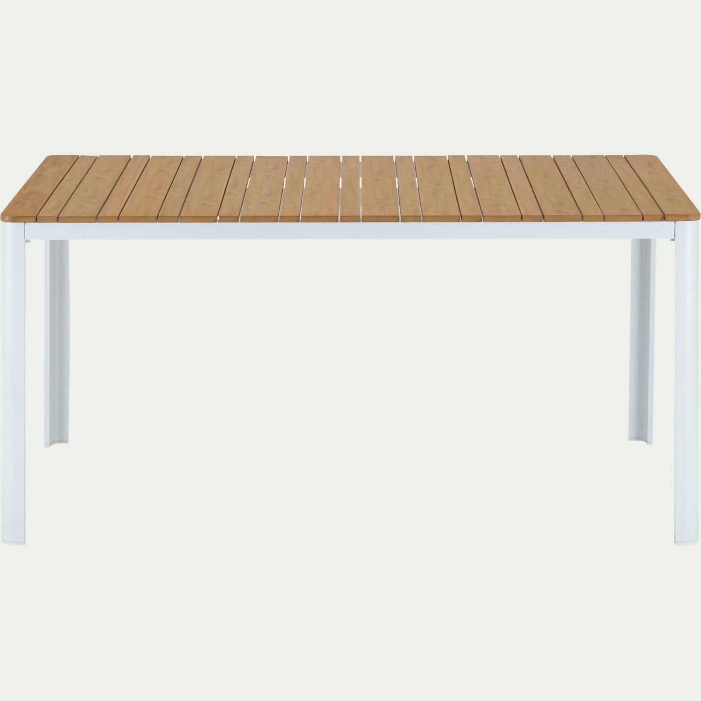 MANOSQUE - Table de repas jardin en aluminium et polywood- blanc (6 places)