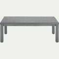 CAGLIARI - Table basse de jardin rectangulaire en aluminium - gris