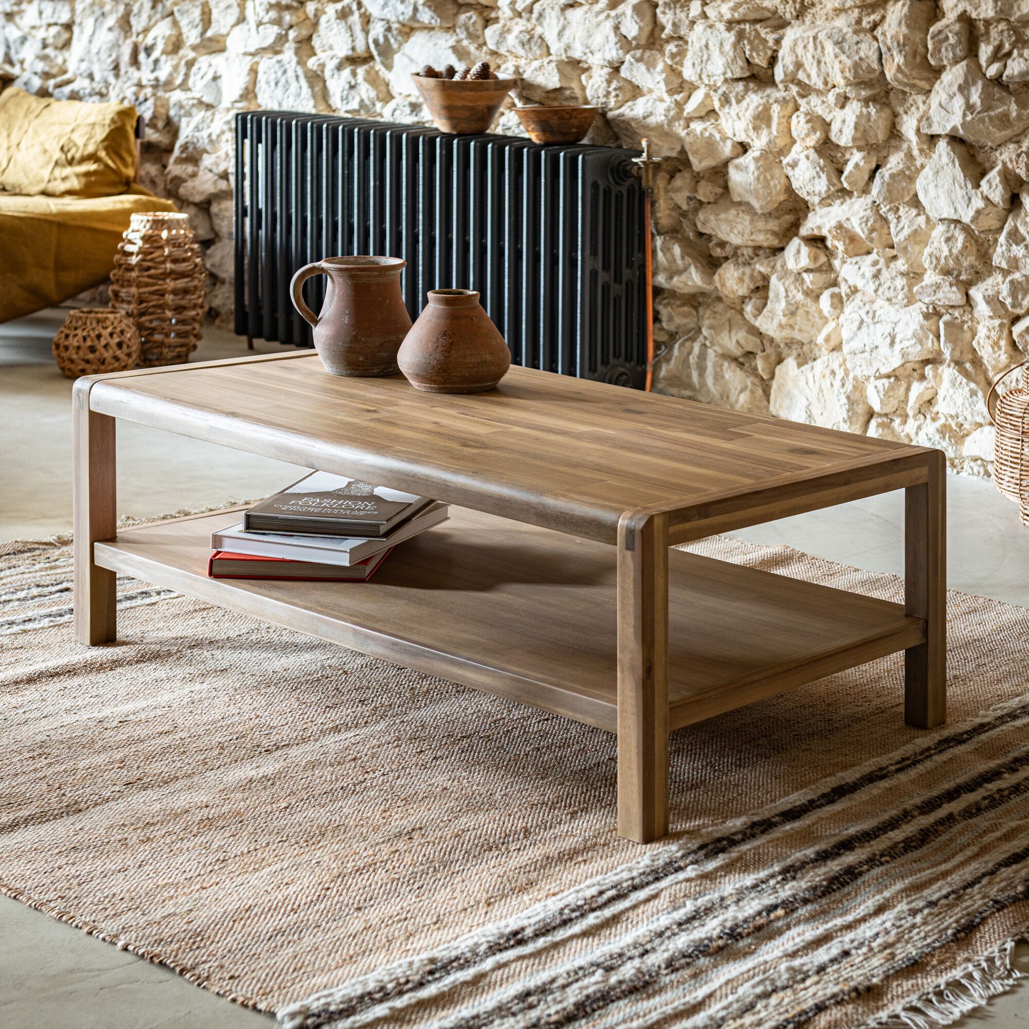 GAIA - Table basse en acacia - bois clair