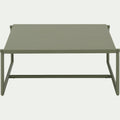 LANTA - Table basse de jardin carrée en aluminium - vert cèdre