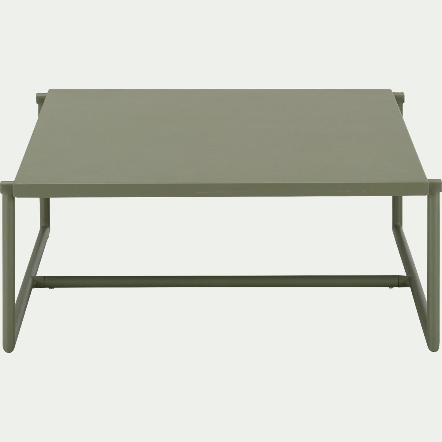 LANTA - Table basse de jardin carrée en aluminium - vert cèdre