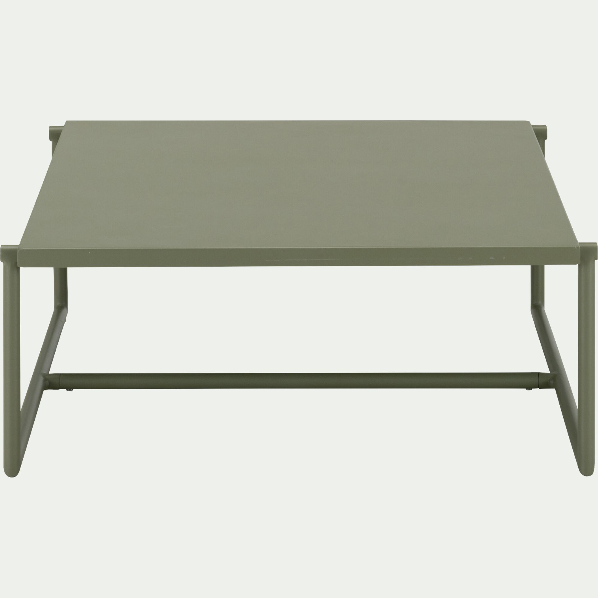 LANTA - Table basse de jardin carrée en aluminium - vert cèdre