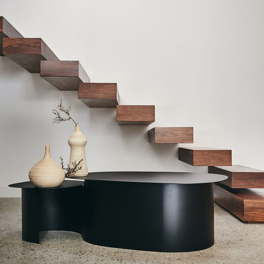 NUMA - Table basse en acier L125xH37cm - noir